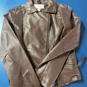 Jessica Simpson Chocolate Leather Jacket